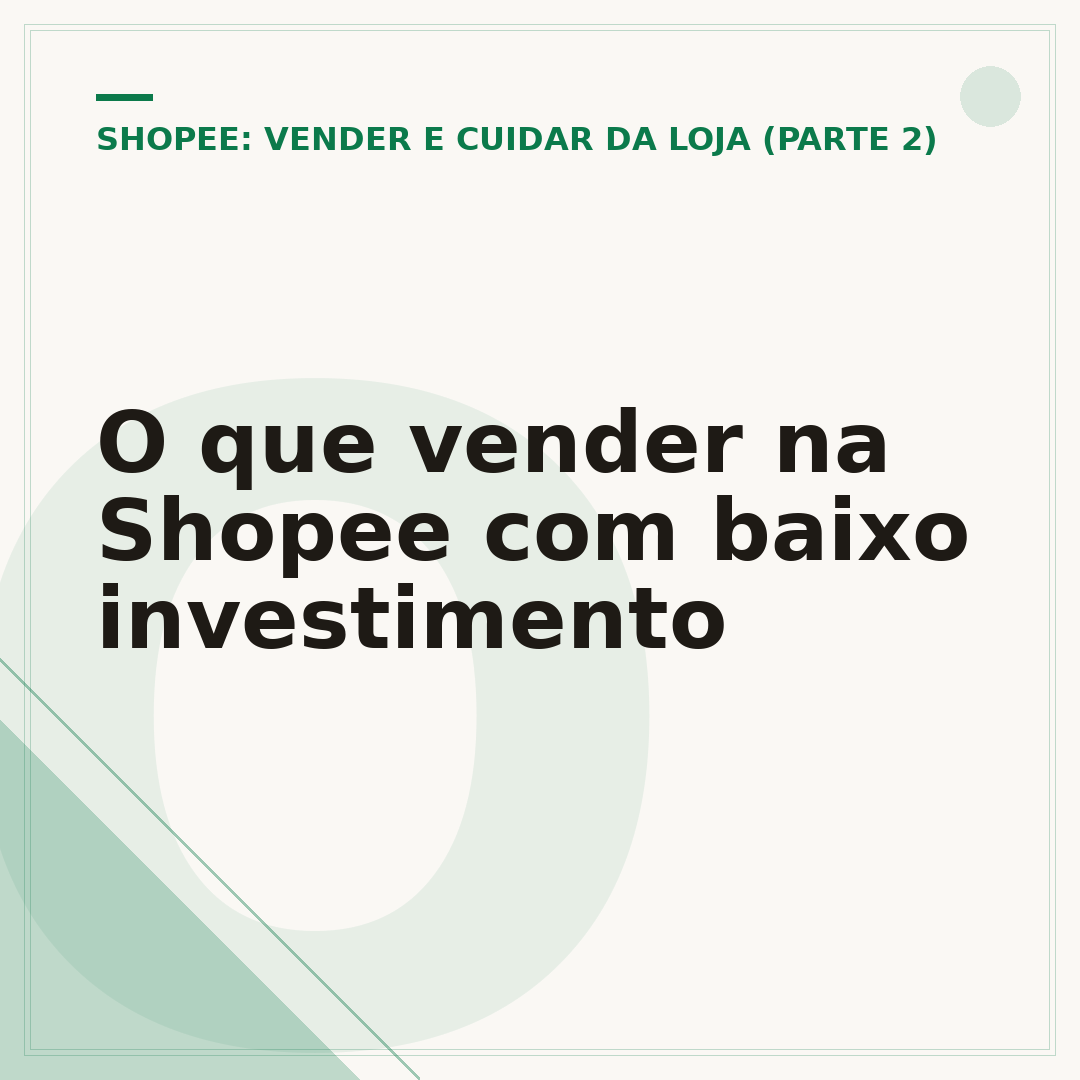 O que vender na Shopee com baixo investimento