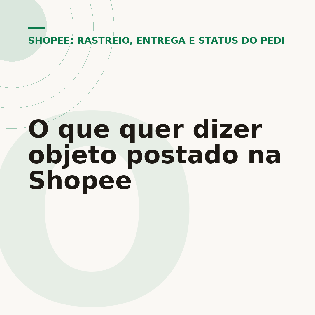 O que quer dizer objeto postado na Shopee