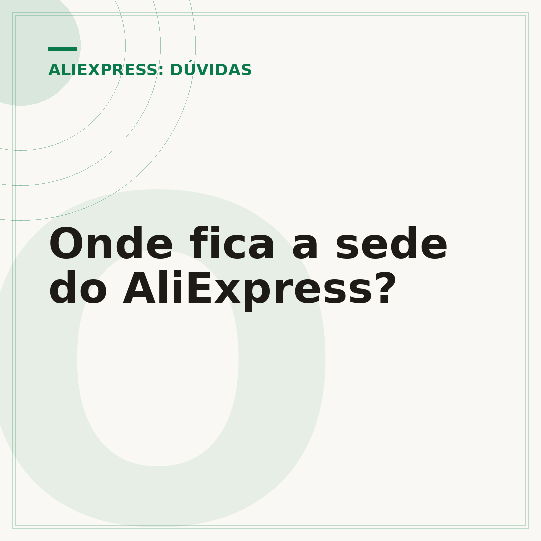 Onde fica a sede do AliExpress?