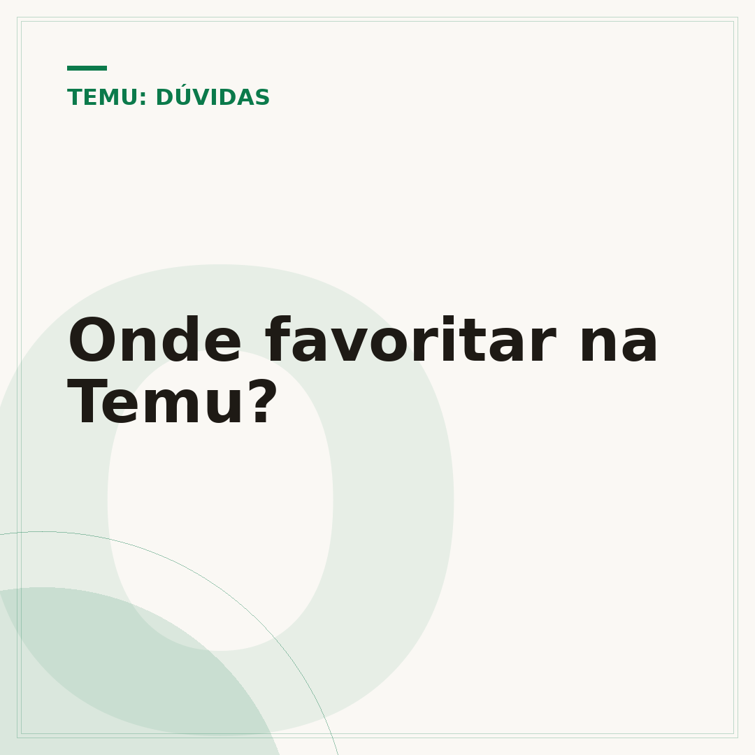 Onde favoritar na Temu?