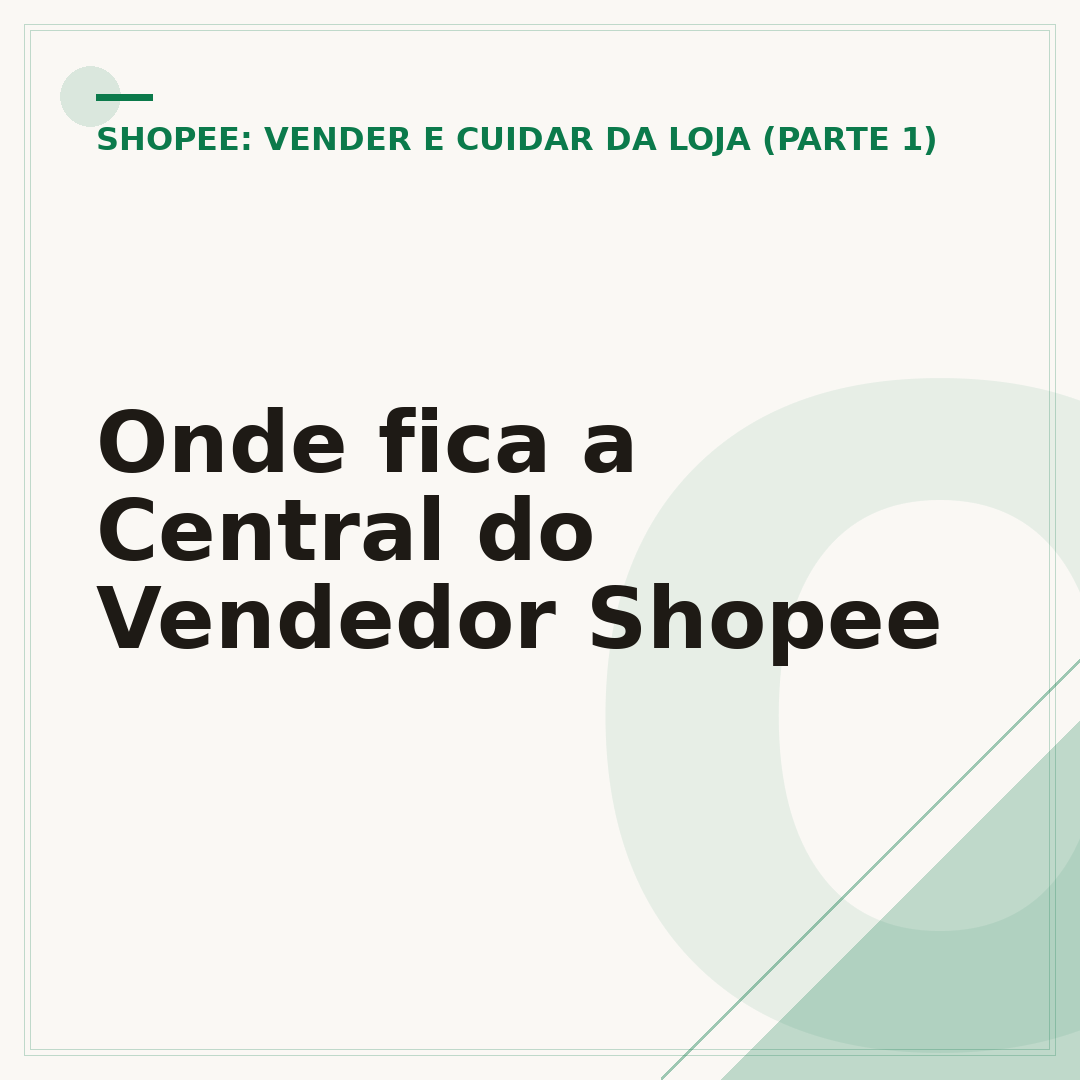 Onde fica a Central do Vendedor Shopee