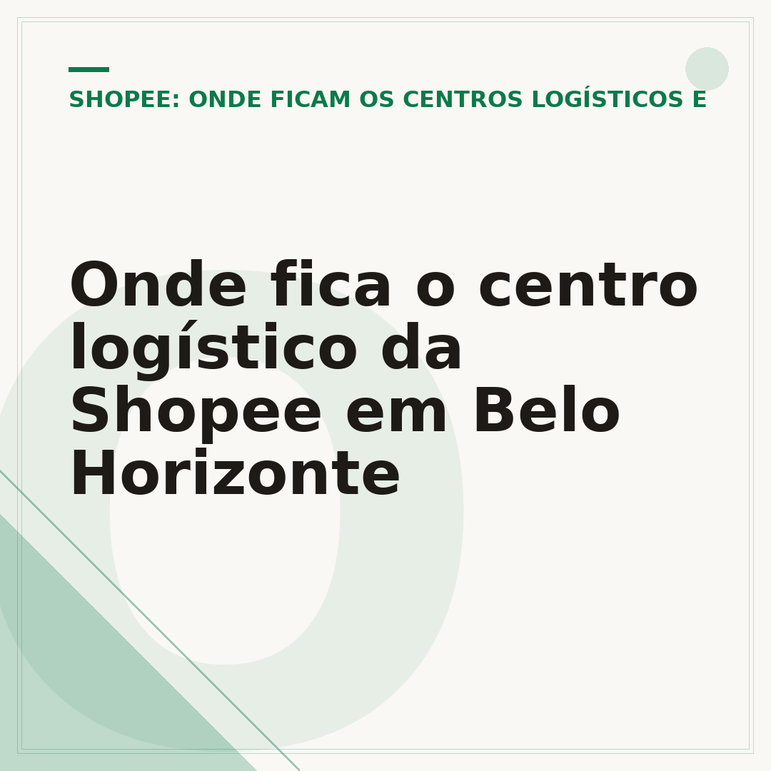 Onde fica o centro logístico da Shopee em Belo Horizonte