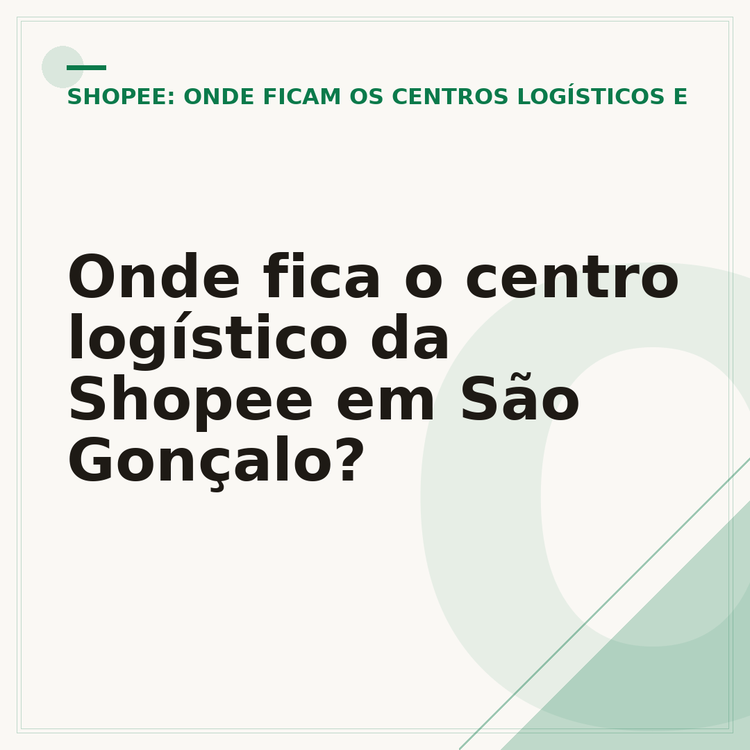 Onde fica o centro logístico da Shopee em São Gonçalo?