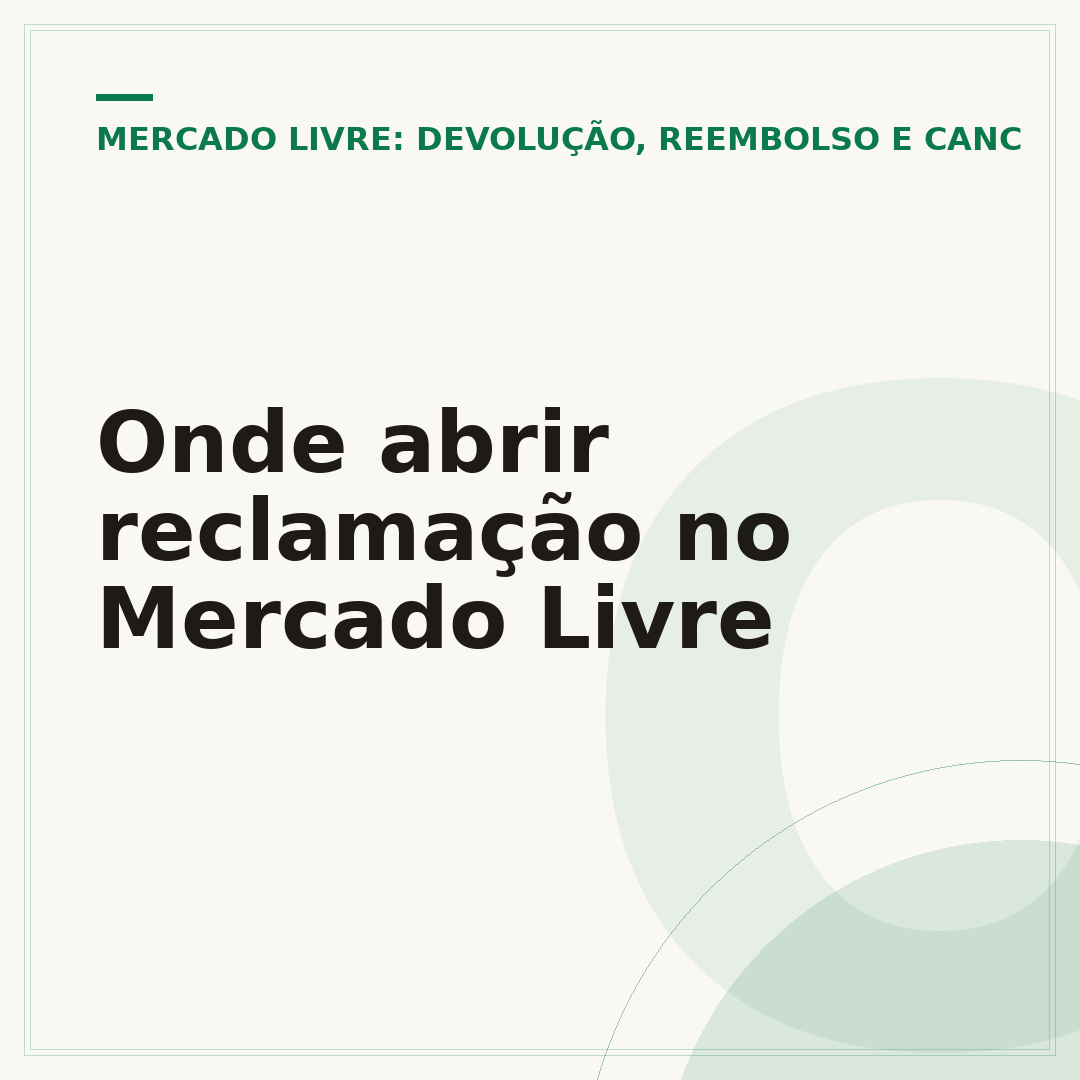 Onde abrir reclamação no Mercado Livre
