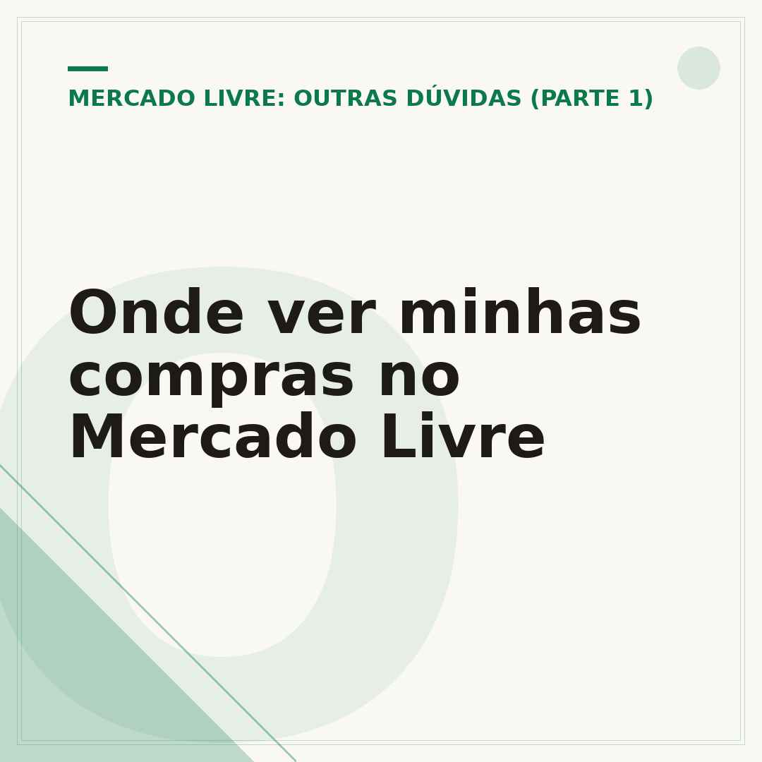 Onde ver minhas compras no Mercado Livre