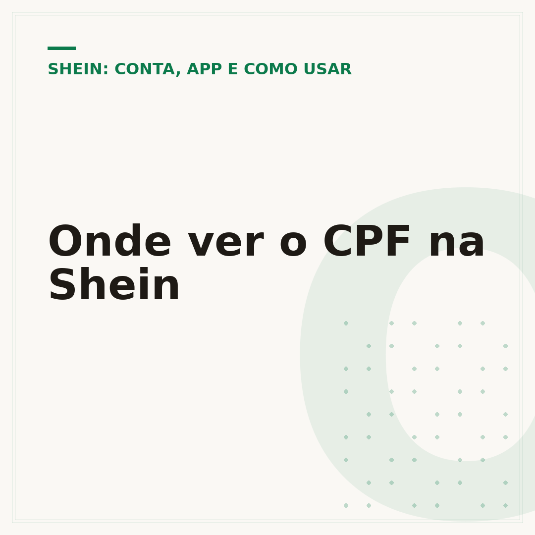 Onde ver o CPF na Shein