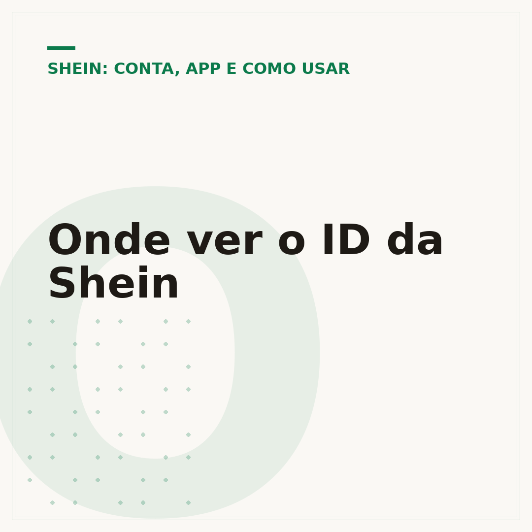Onde ver o ID da Shein