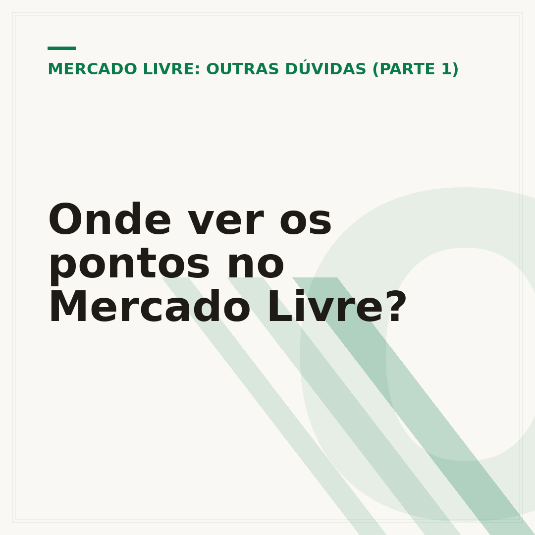 Onde ver os pontos no Mercado Livre?