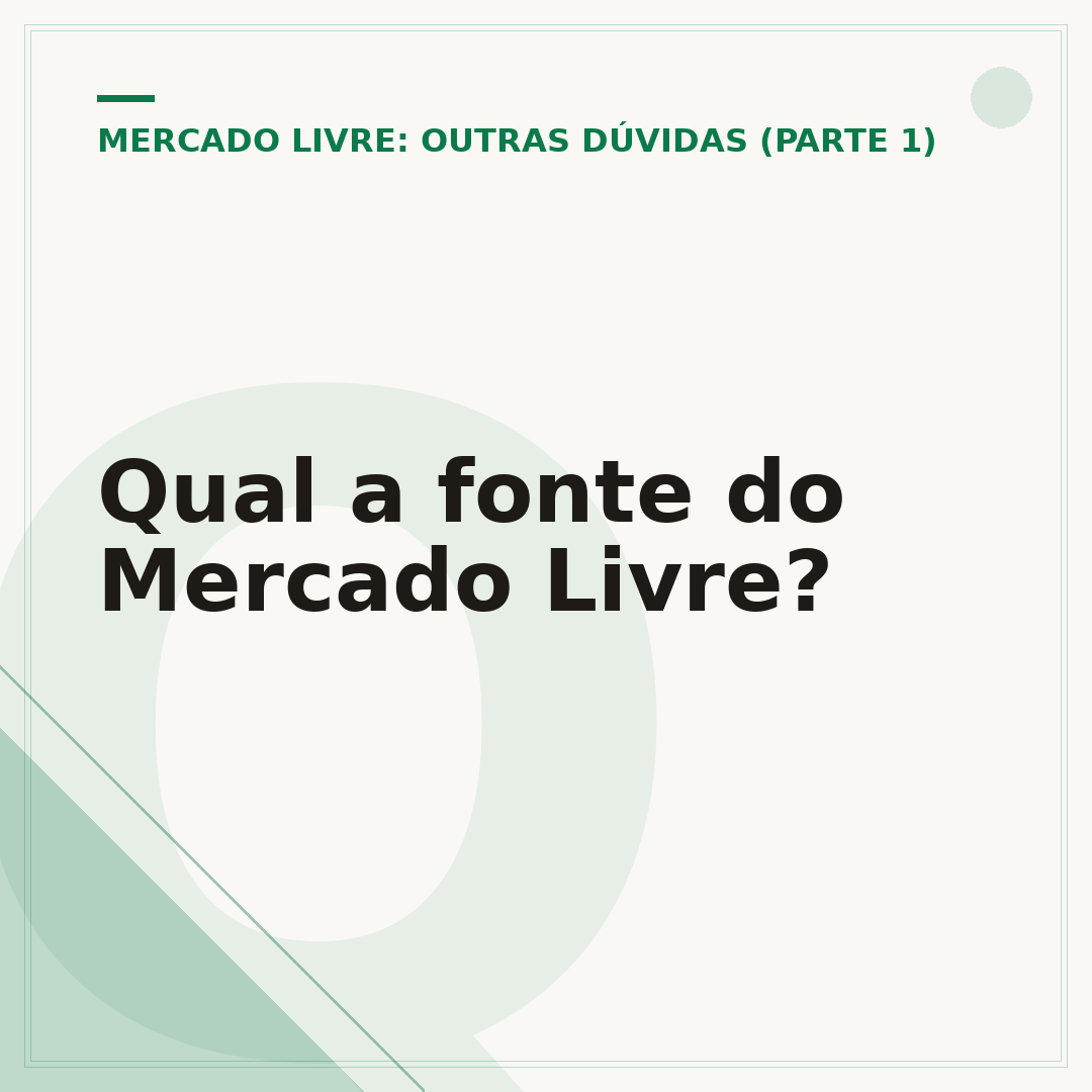 Qual a fonte do Mercado Livre?