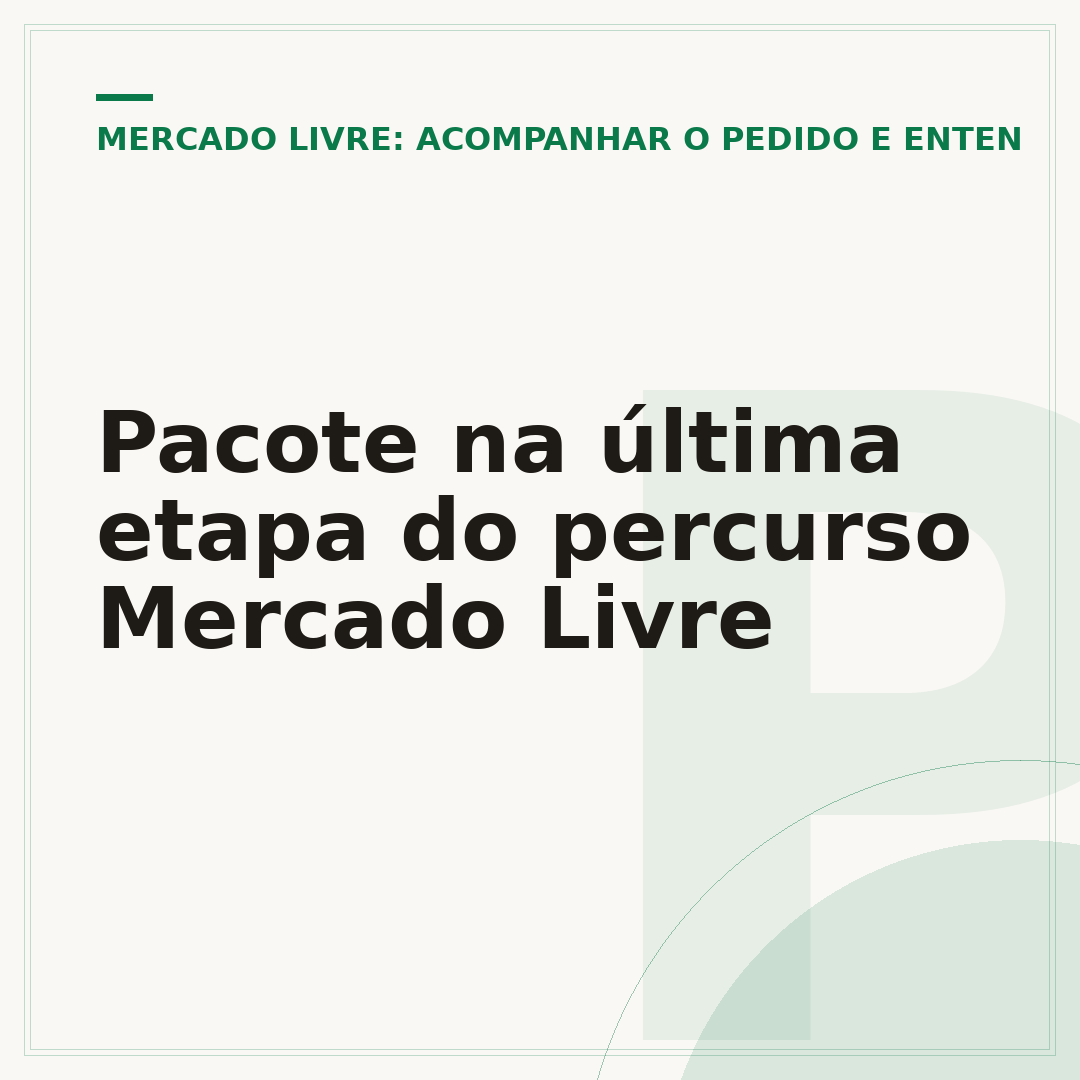 Pacote na última etapa do percurso Mercado Livre