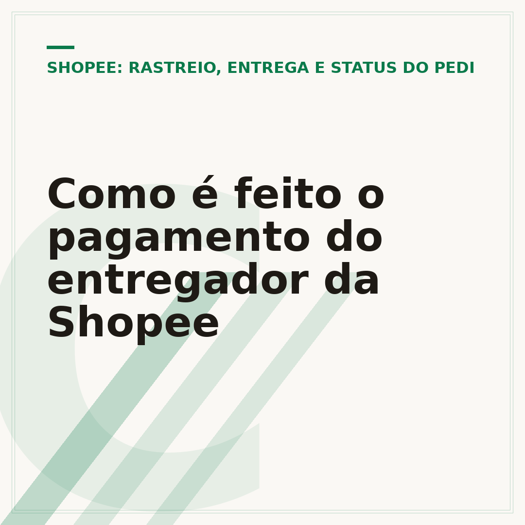 Como é feito o pagamento do entregador da Shopee