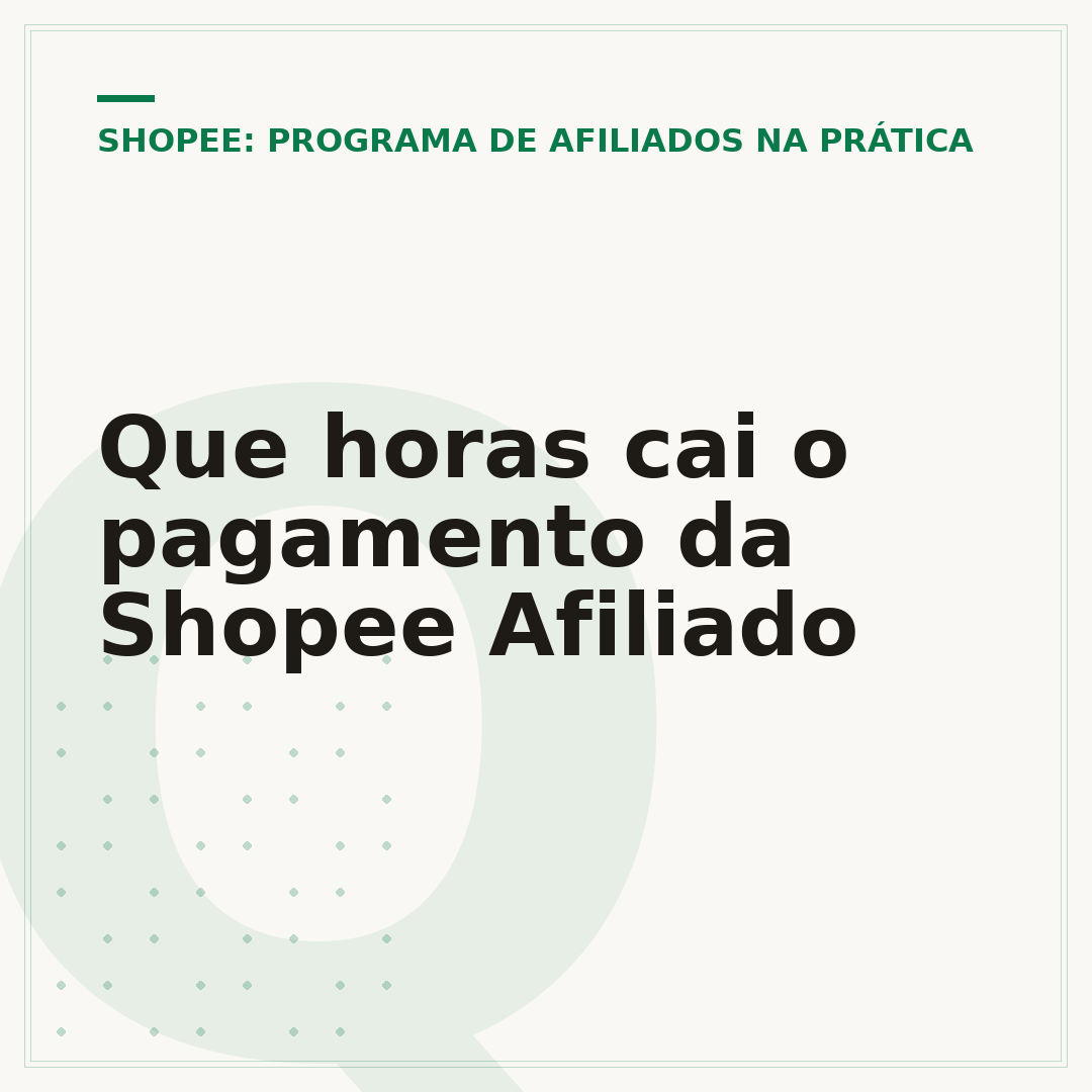 Que horas cai o pagamento da Shopee Afiliado