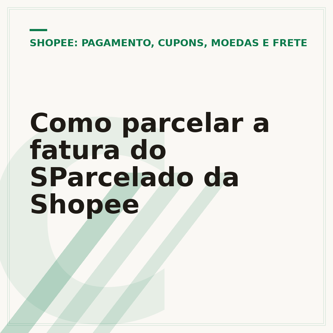 Como parcelar a fatura do SParcelado da Shopee