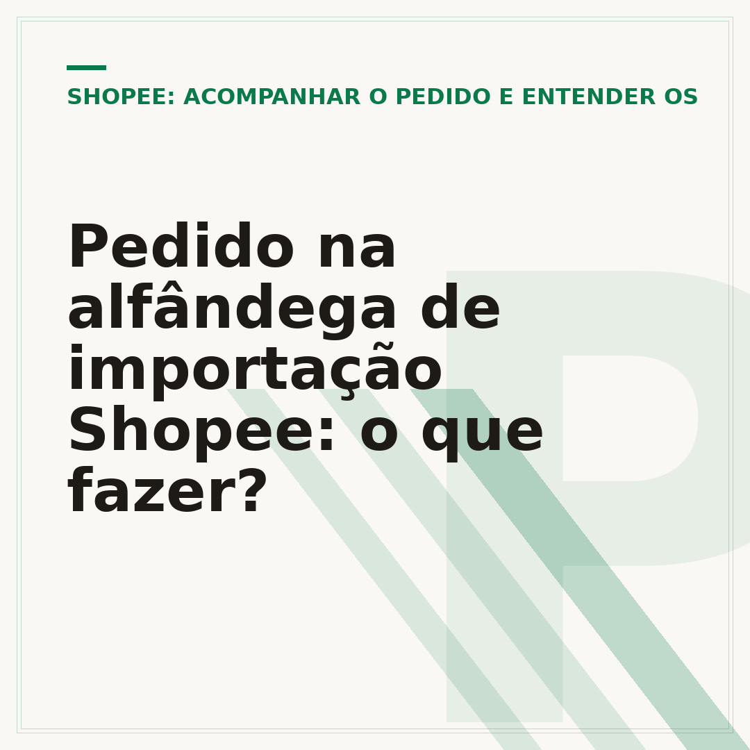 Pedido na alfândega de importação Shopee: o que fazer?
