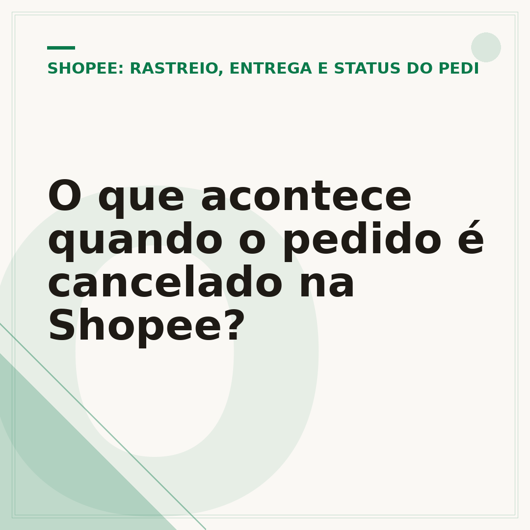 O que acontece quando o pedido é cancelado na Shopee?