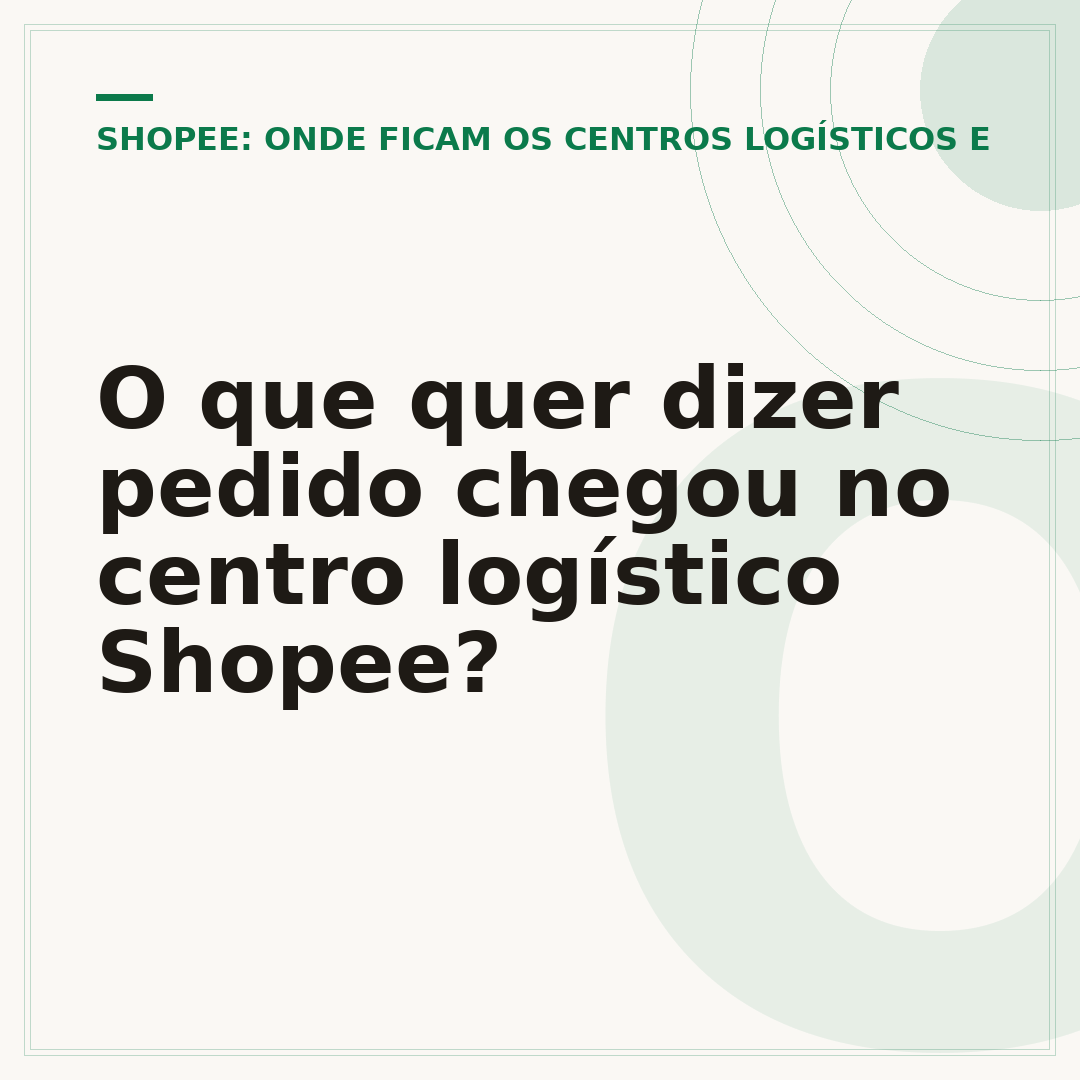 O que quer dizer pedido chegou no centro logístico Shopee?