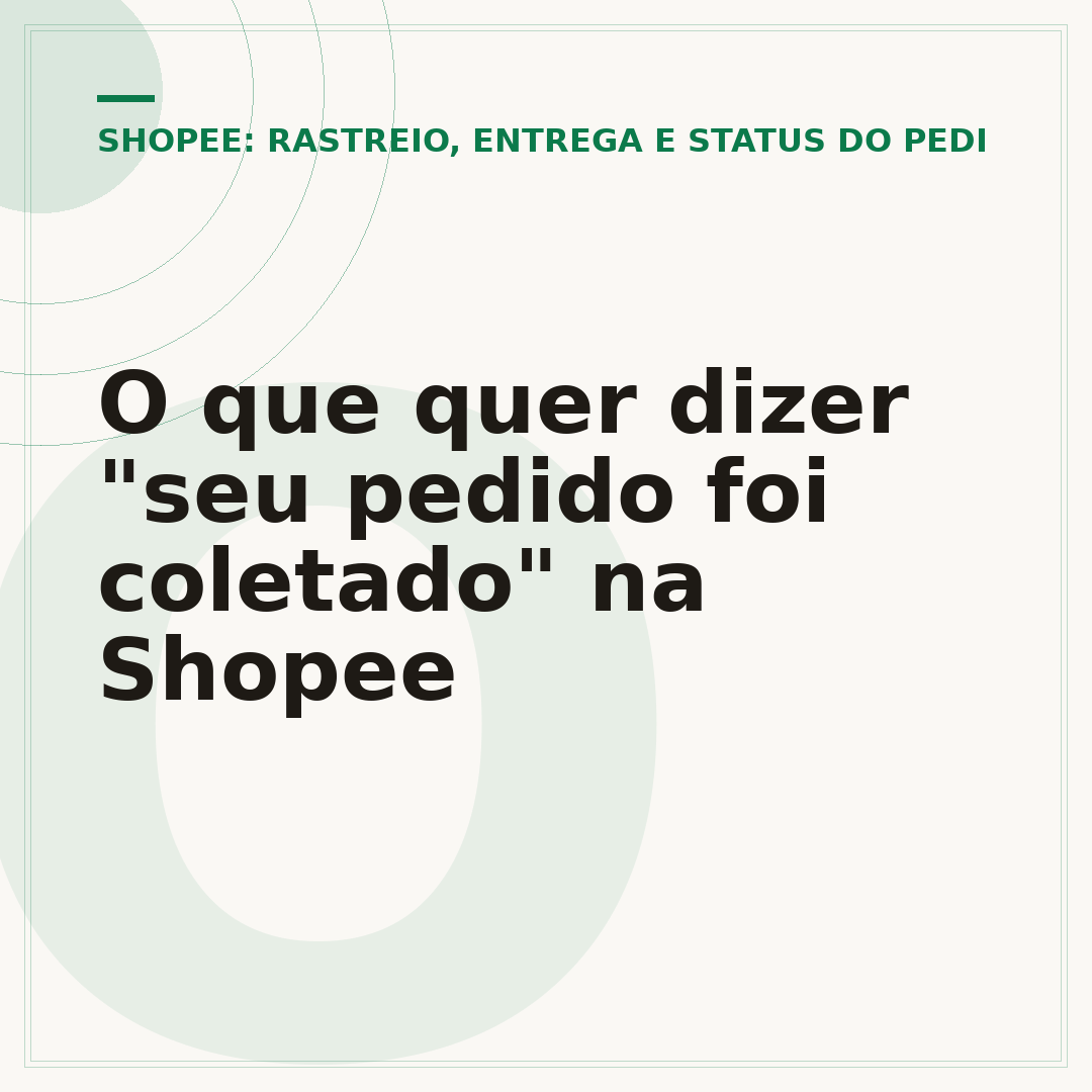 O que quer dizer "seu pedido foi coletado" na Shopee
