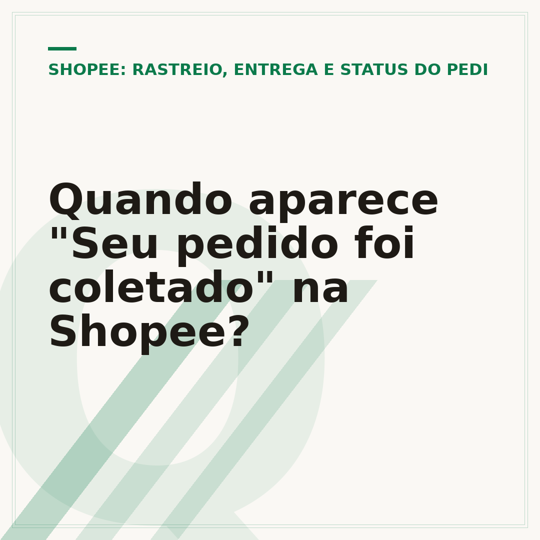 Quando aparece "Seu pedido foi coletado" na Shopee?