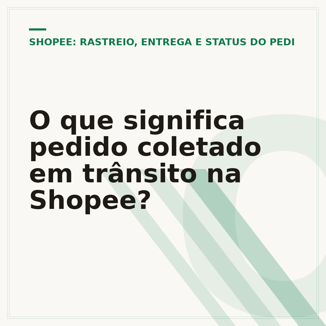 O que significa pedido coletado em trânsito na Shopee?
