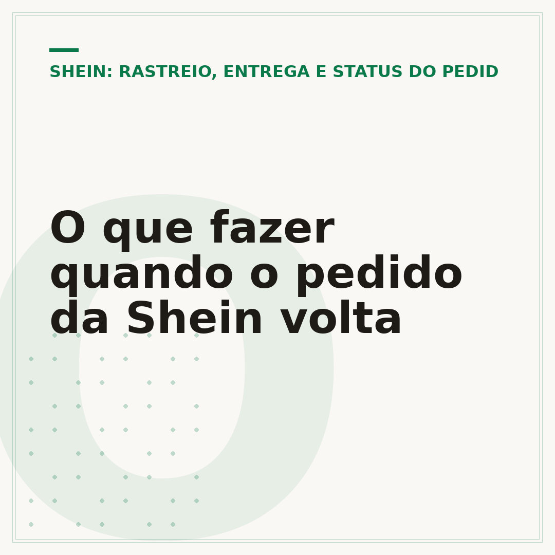 O que fazer quando o pedido da Shein volta