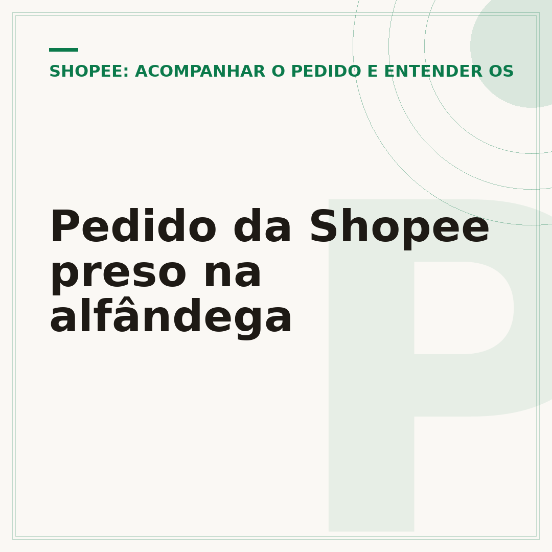 Pedido da Shopee preso na alfândega