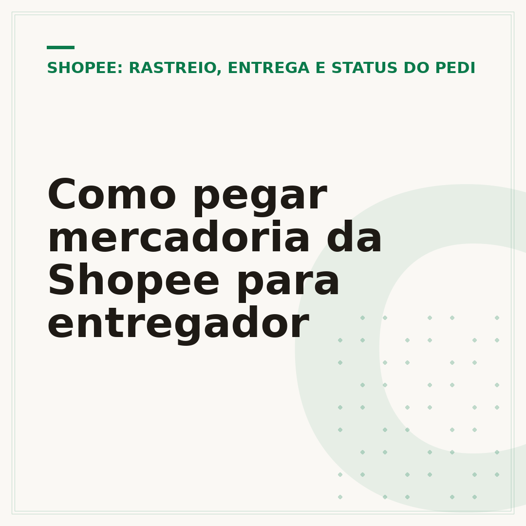 Como pegar mercadoria da Shopee para entregador