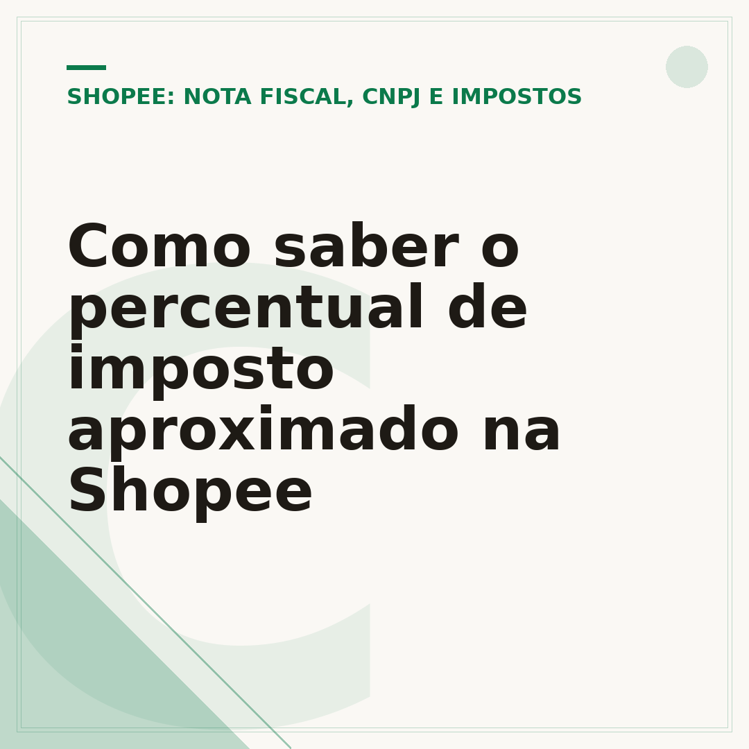 Como saber o percentual de imposto aproximado na Shopee