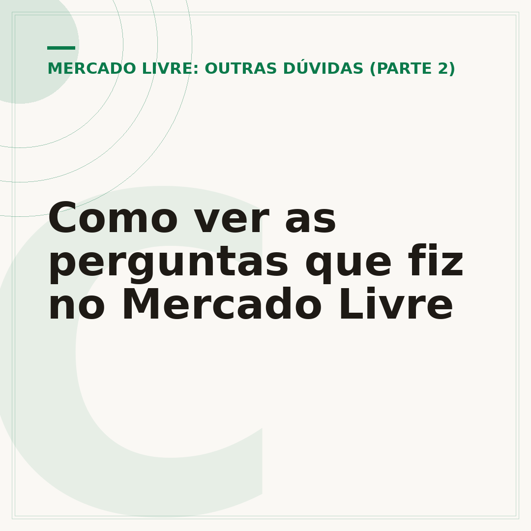 Como ver as perguntas que fiz no Mercado Livre