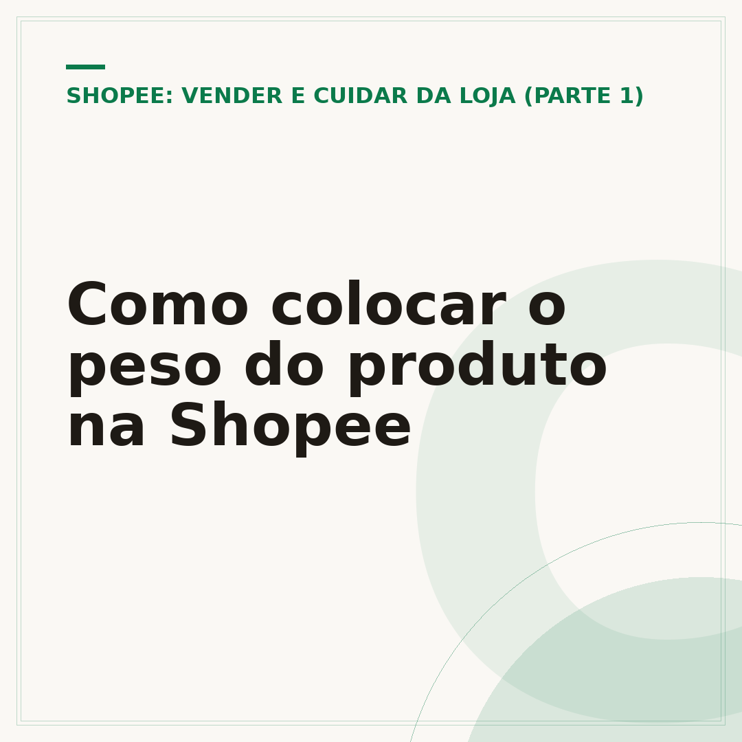 Como colocar o peso do produto na Shopee