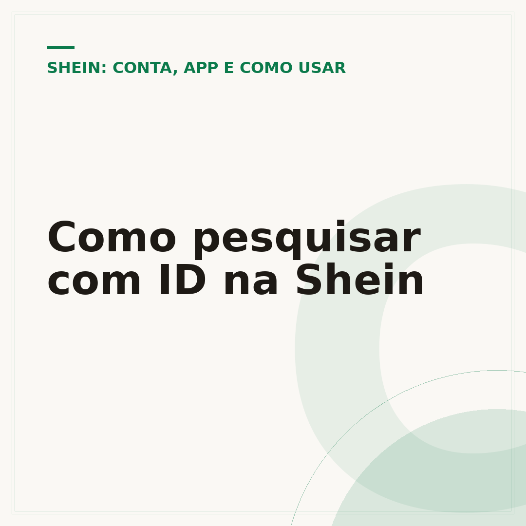 Como pesquisar com ID na Shein