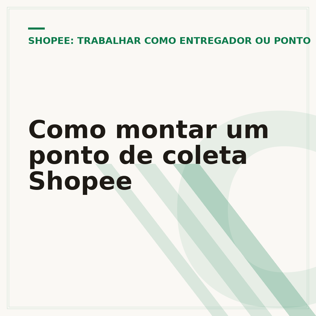 Como montar um ponto de coleta Shopee