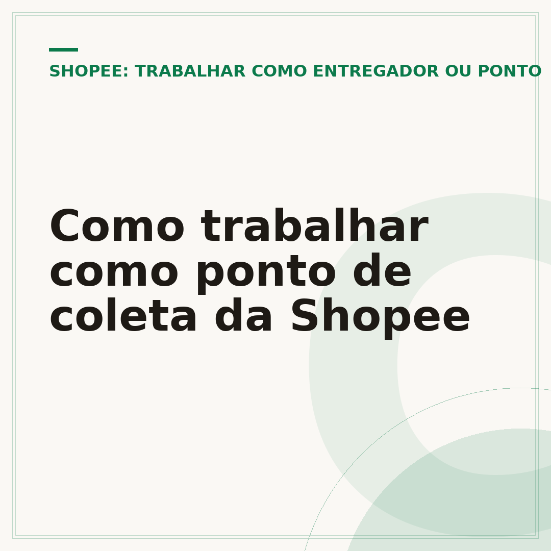 Como trabalhar como ponto de coleta da Shopee