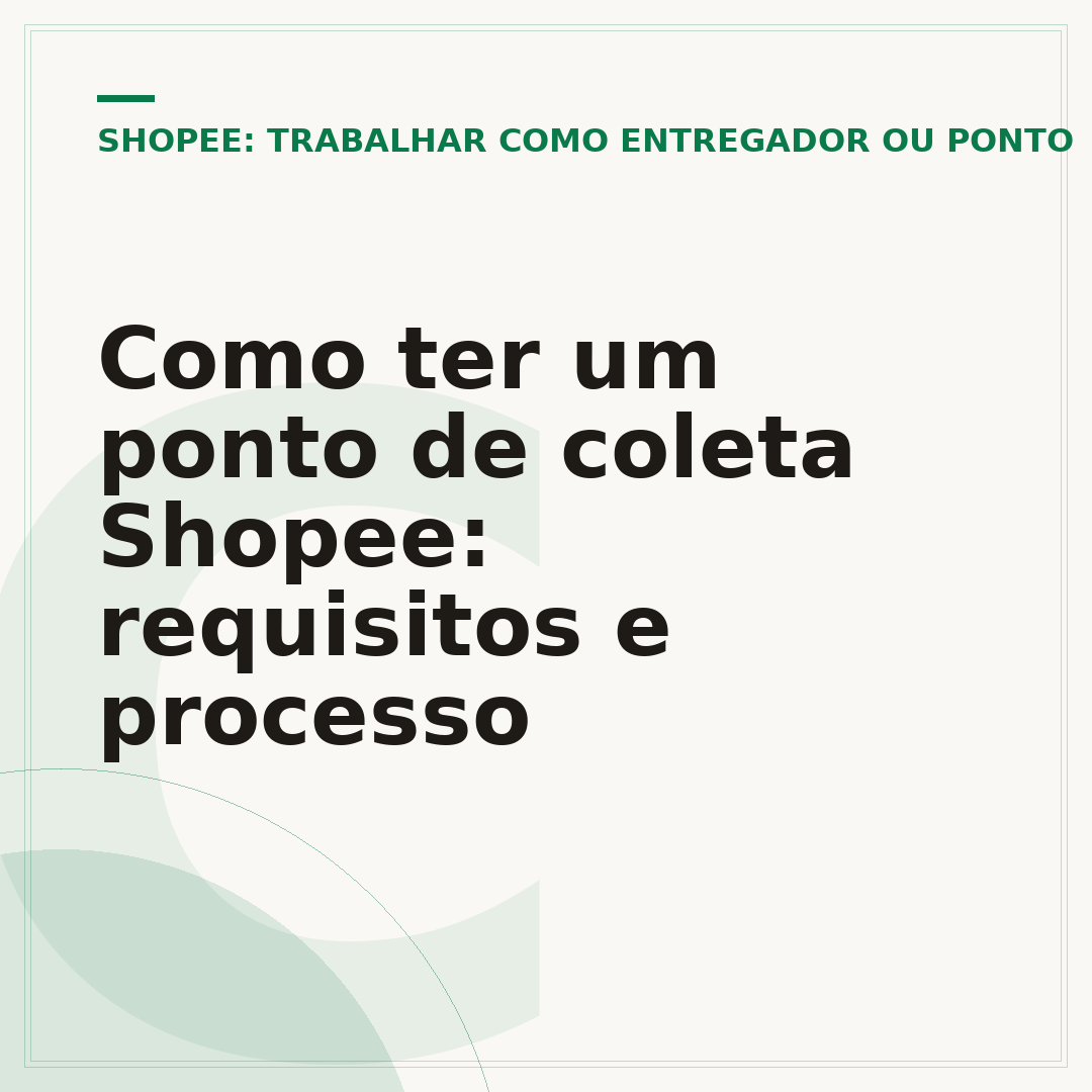 Como ter um ponto de coleta Shopee: requisitos e processo