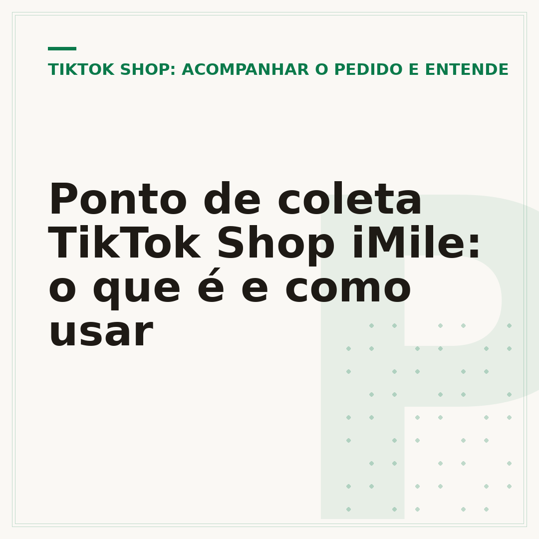 Ponto de coleta TikTok Shop iMile: o que é e como usar
