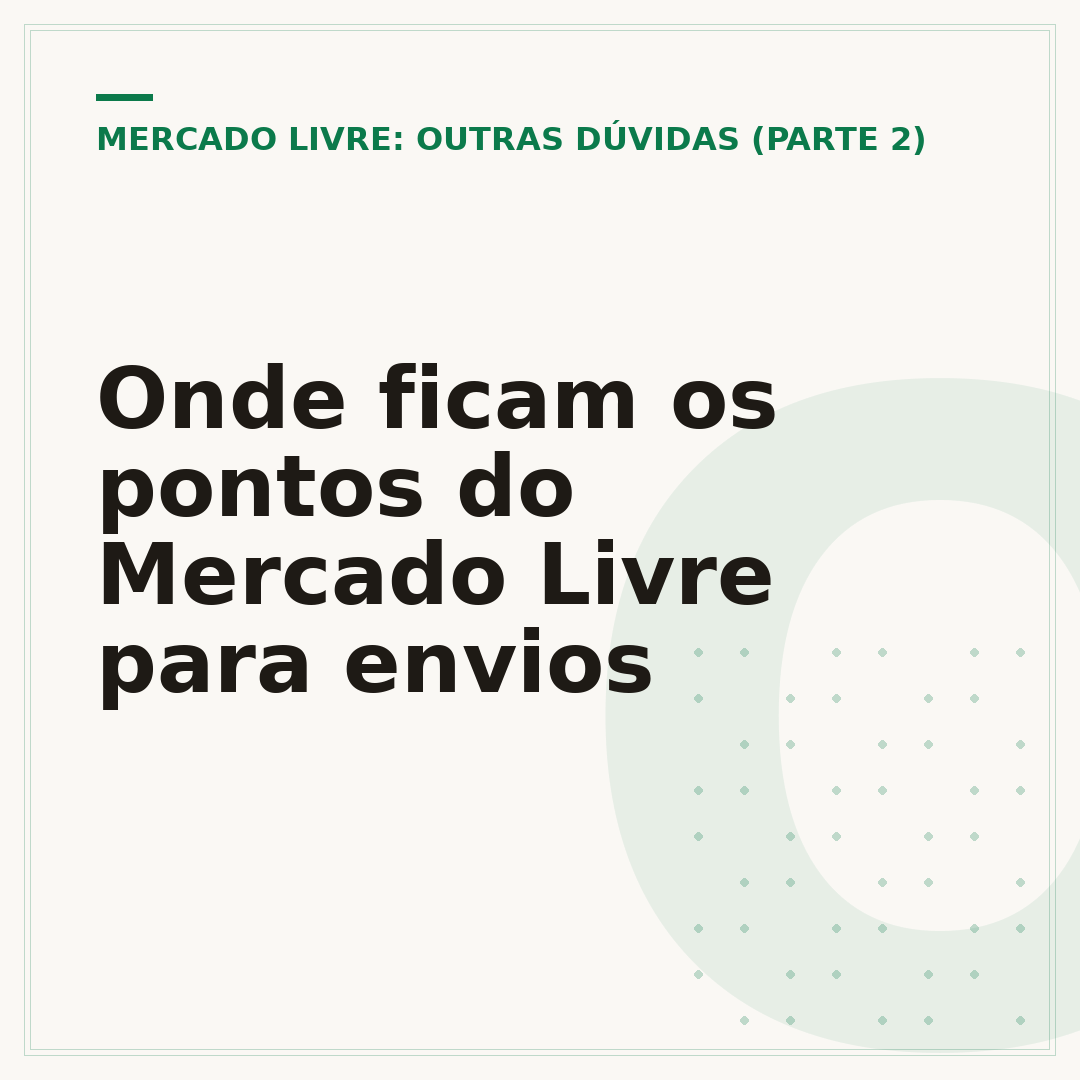 Onde ficam os pontos do Mercado Livre para envios