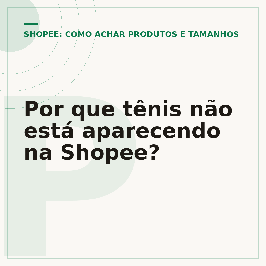 Por que tênis não está aparecendo na Shopee?