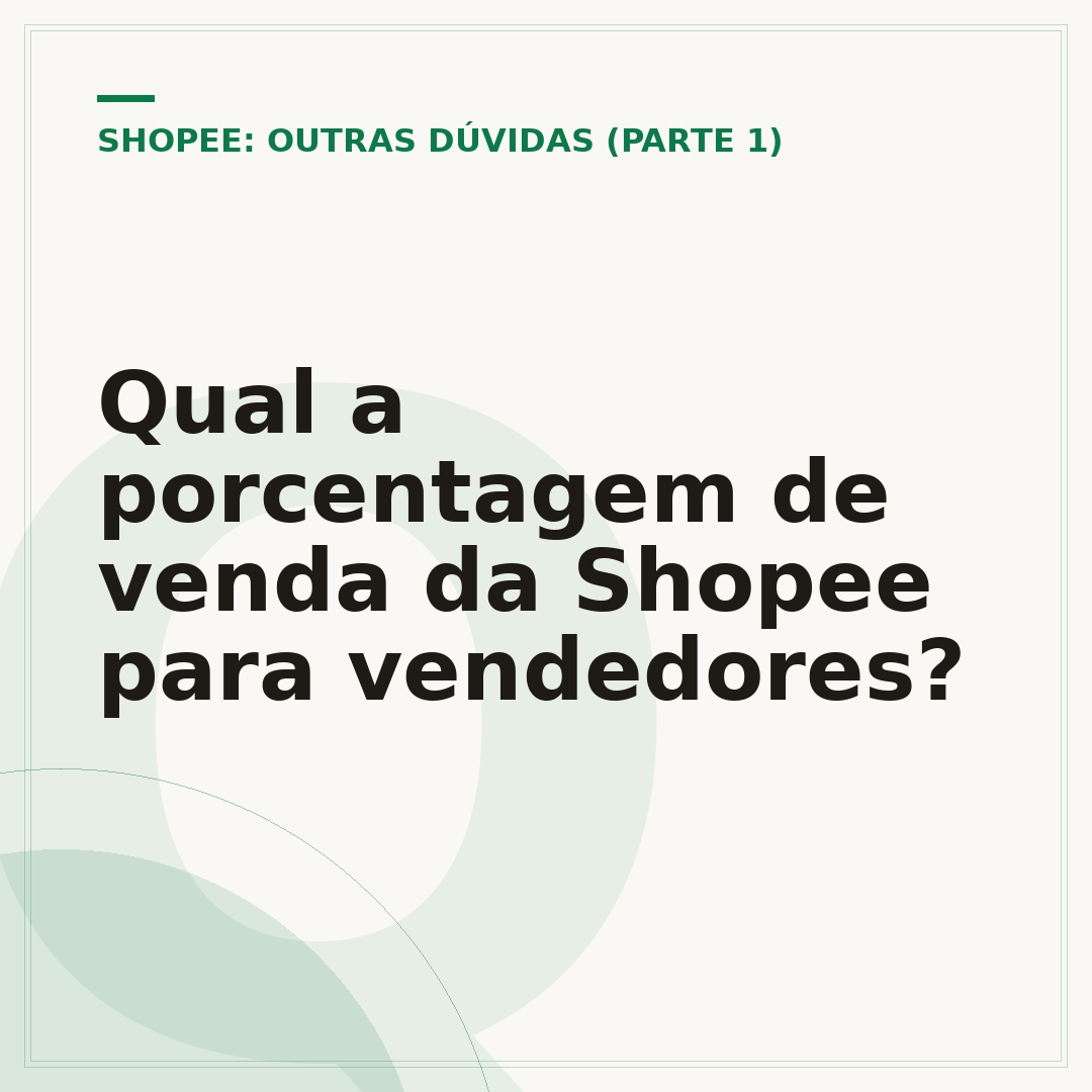 Qual a porcentagem de venda da Shopee para vendedores?