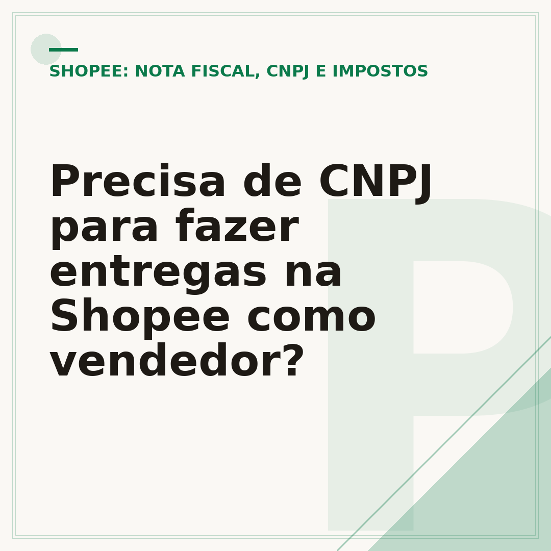Precisa de CNPJ para fazer entregas na Shopee como vendedor?