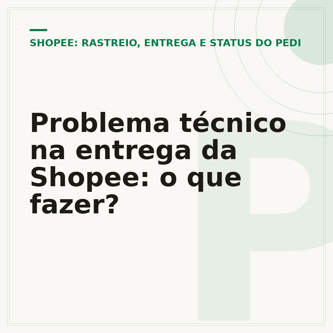 Problema técnico na entrega da Shopee: o que fazer?