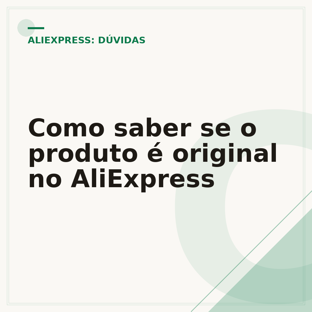 Como saber se o produto é original no AliExpress