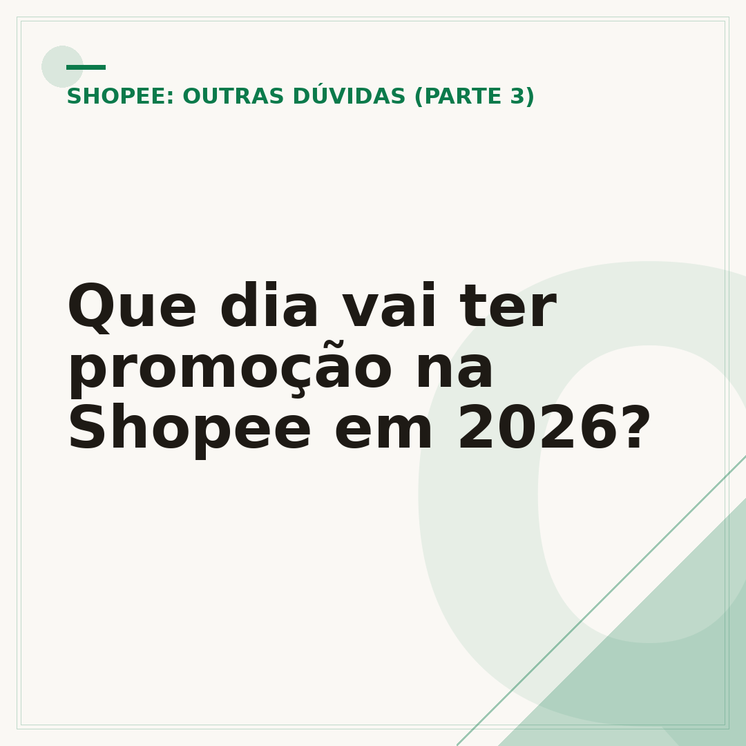 Que dia vai ter promoção na Shopee em 2026?