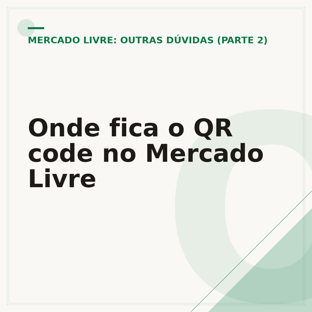 Onde fica o QR code no Mercado Livre