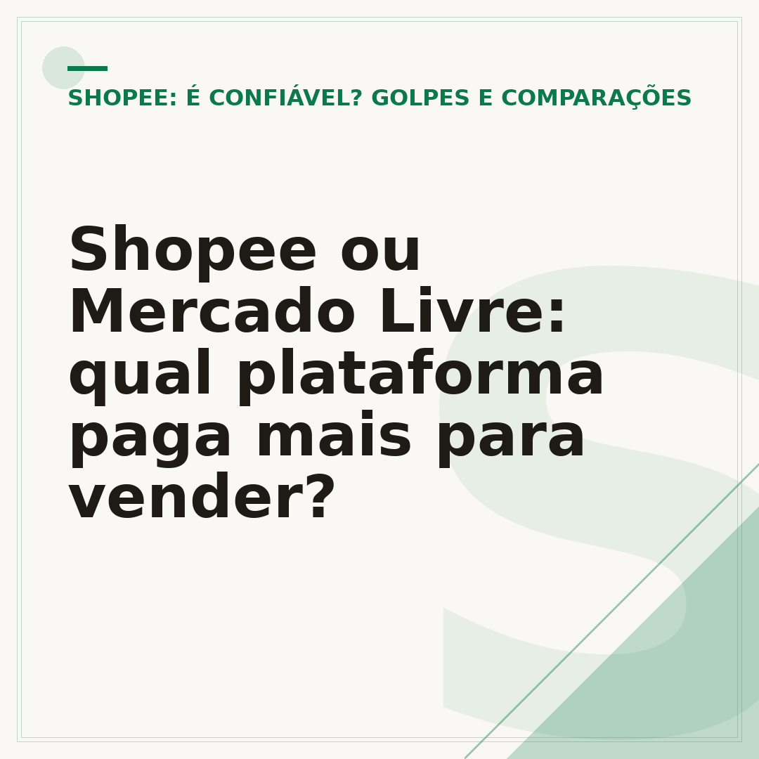 Shopee ou Mercado Livre: qual plataforma paga mais para vender?