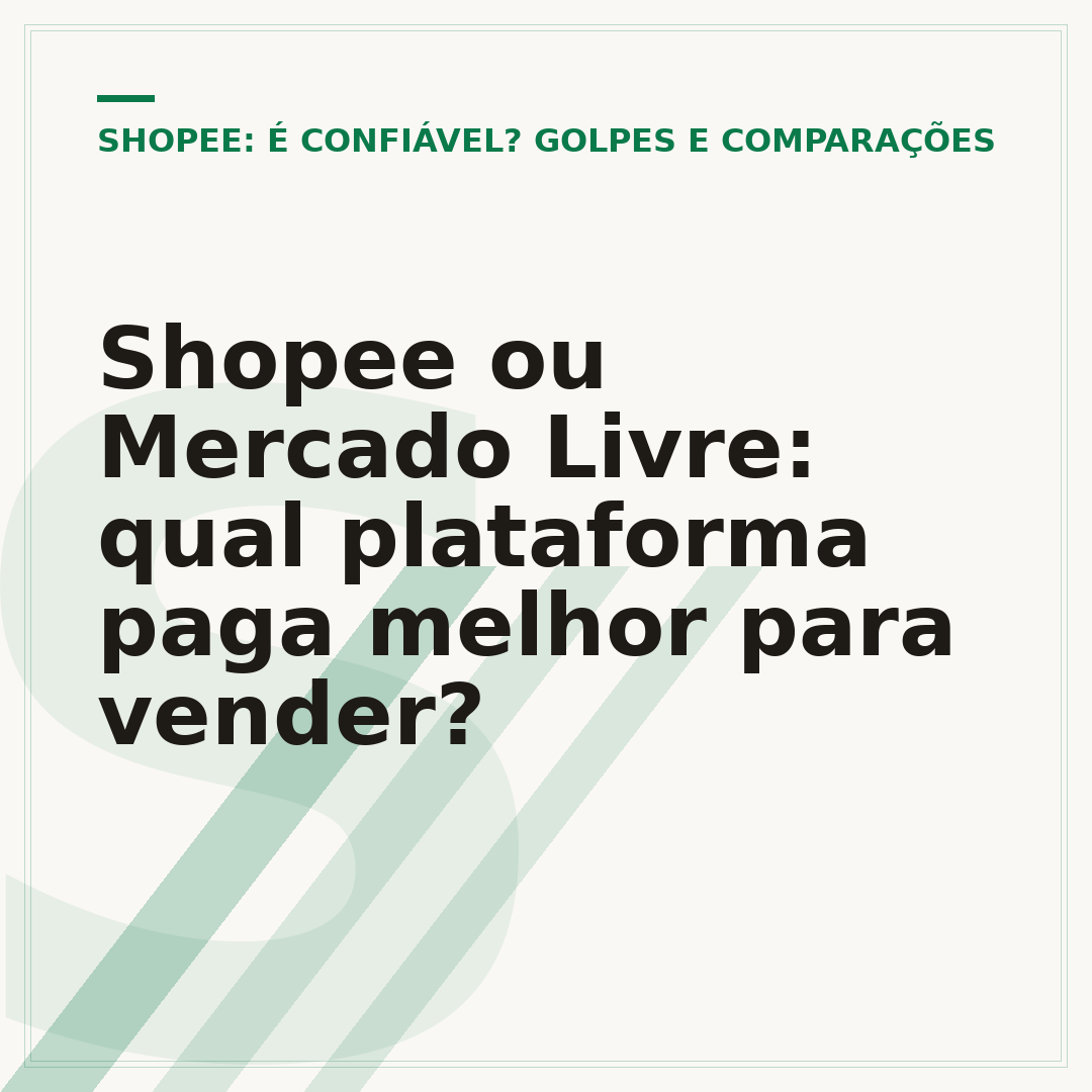 Shopee ou Mercado Livre: qual plataforma paga melhor para vender?