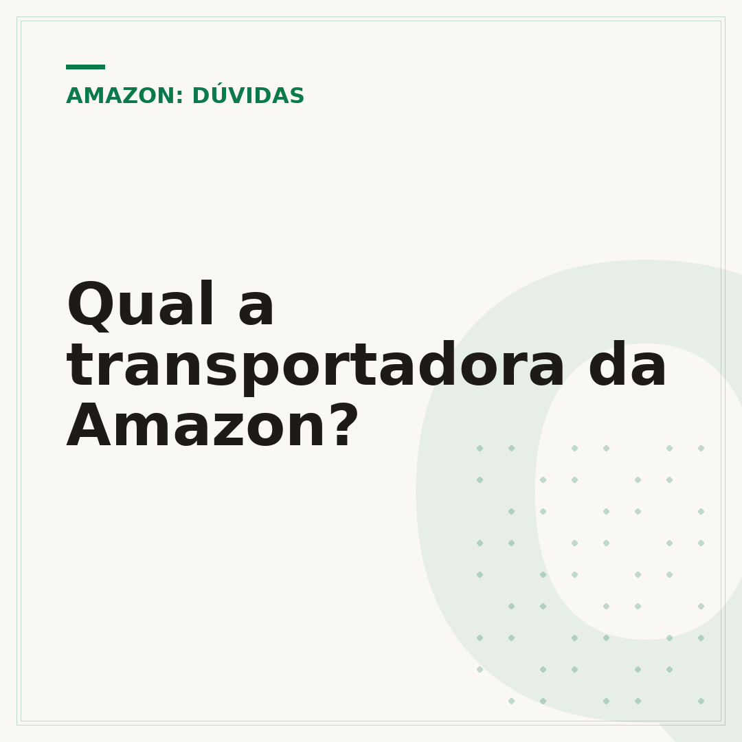 Qual a transportadora da Amazon?