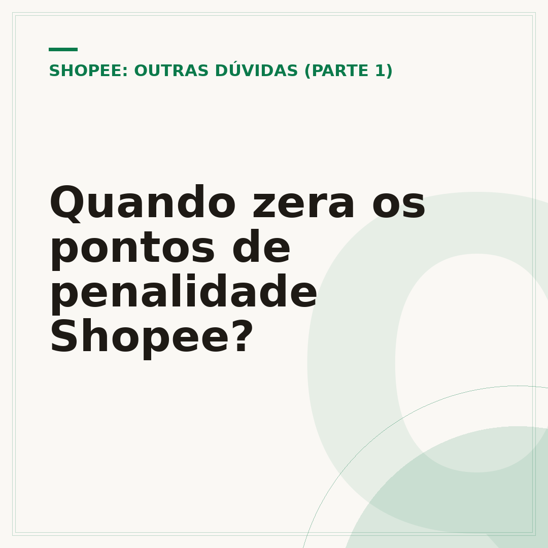 Quando zera os pontos de penalidade Shopee?