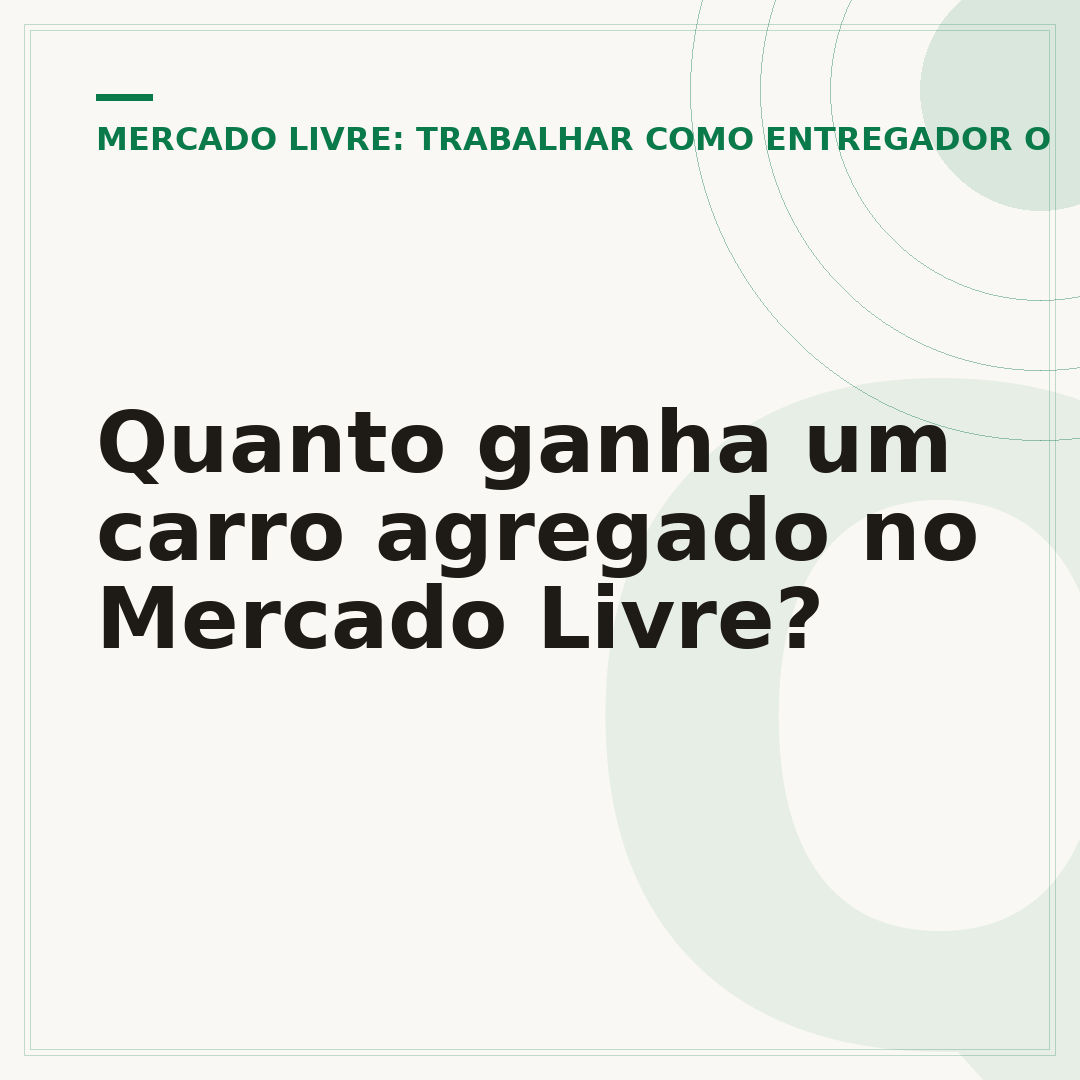 Quanto ganha um carro agregado no Mercado Livre?