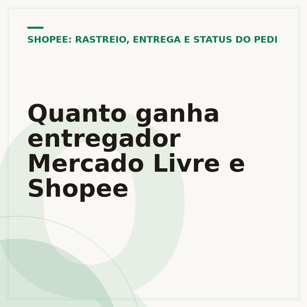 Quanto ganha entregador Mercado Livre e Shopee