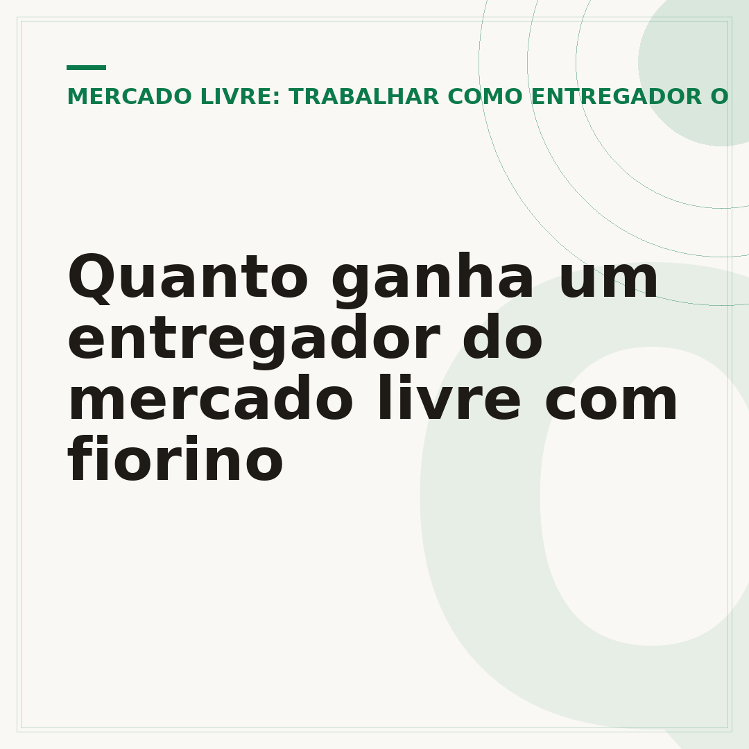 Quanto ganha um entregador do mercado livre com fiorino