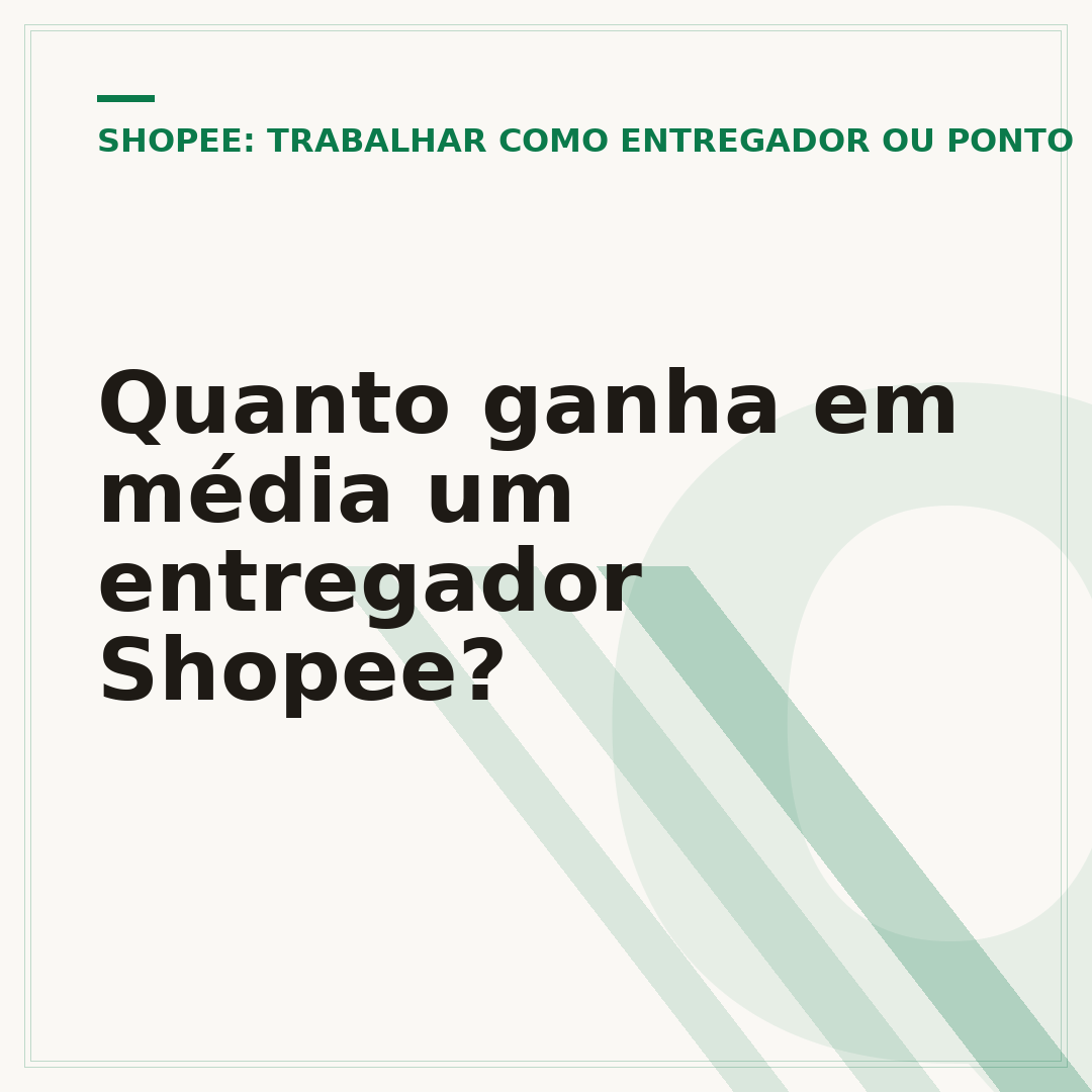 Quanto ganha em média um entregador Shopee?
